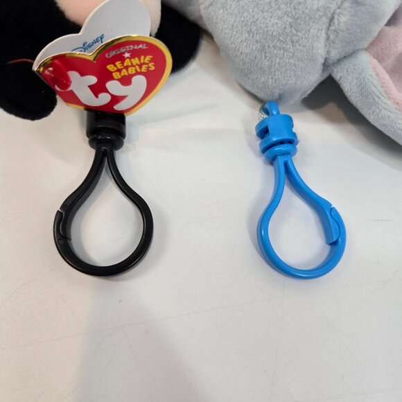 Ty Disney Mickey Mouse and Dumbo Plush Key Clips Keychains Lot of 2 NEW - Picture 5 of 12
